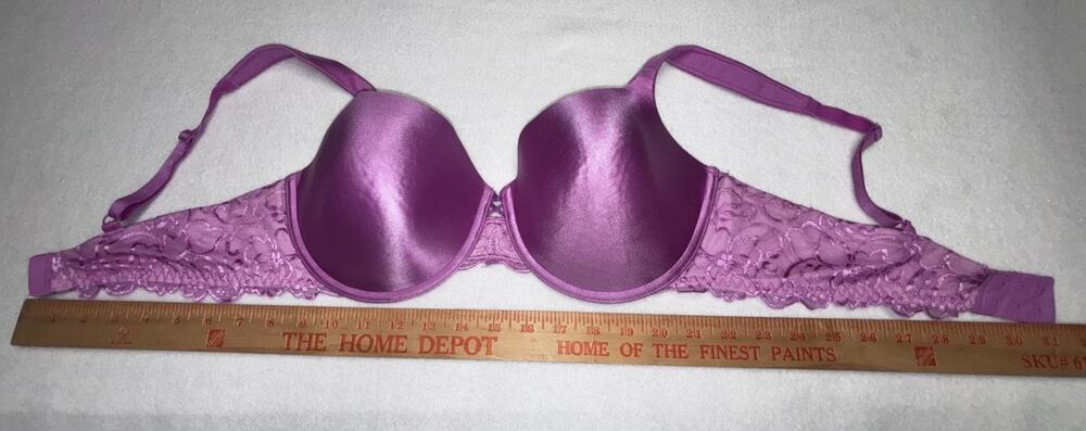 Sweet Nothings Maidenform Push-Up Bra 40C Magenta Lace Sexy Padded Underwire